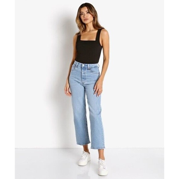 Levi's Ribcage light blue jeans 24 - Picture 9 of 14